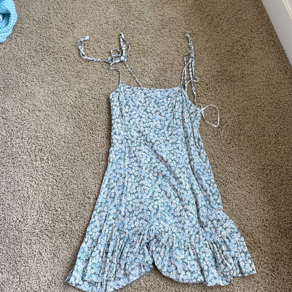 Light green floral dress